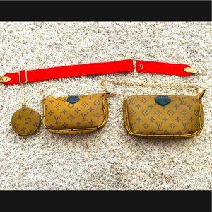 Louis Vuitton Crossbody W/Red Strap